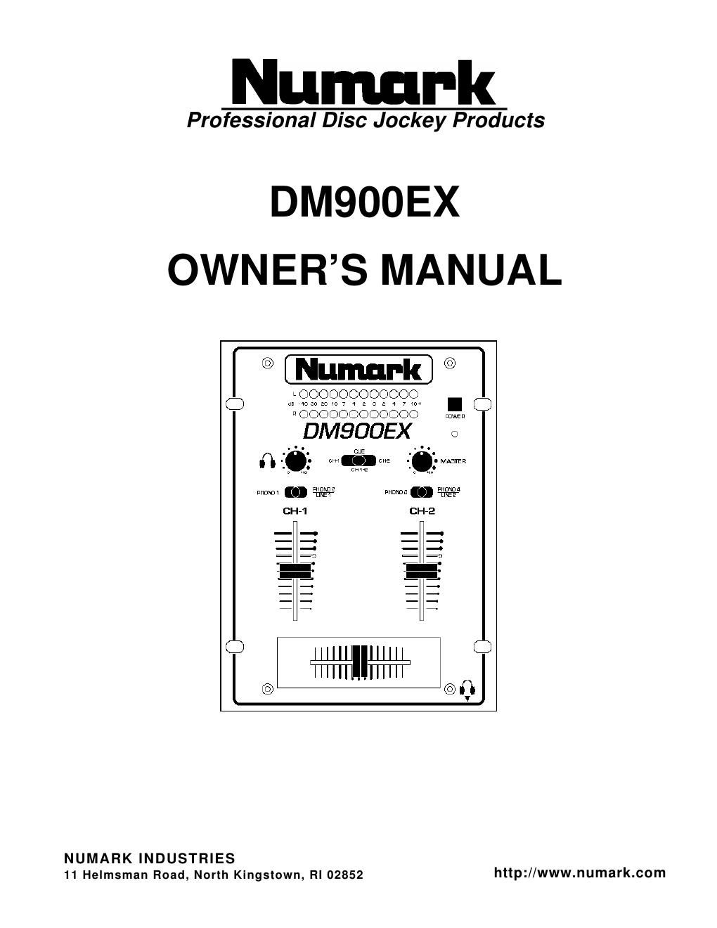 numark dm 900ex owners manual