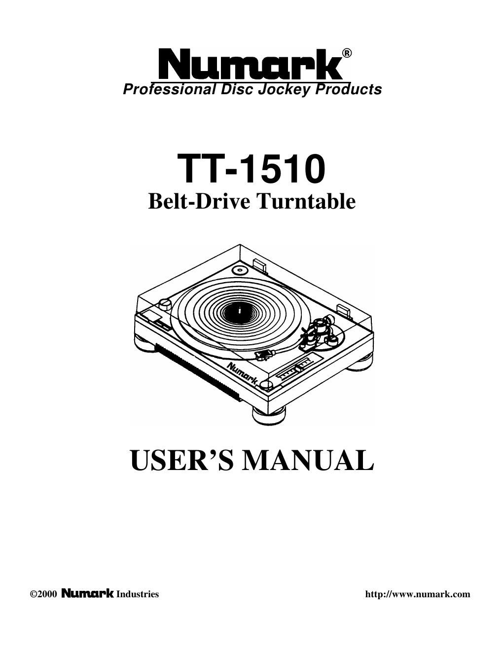 numark tt 1510 owners manual