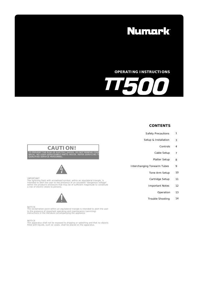 numark tt 500 owners manual