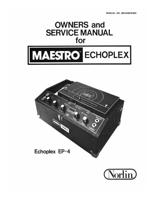 norlin echoplex owner service manual