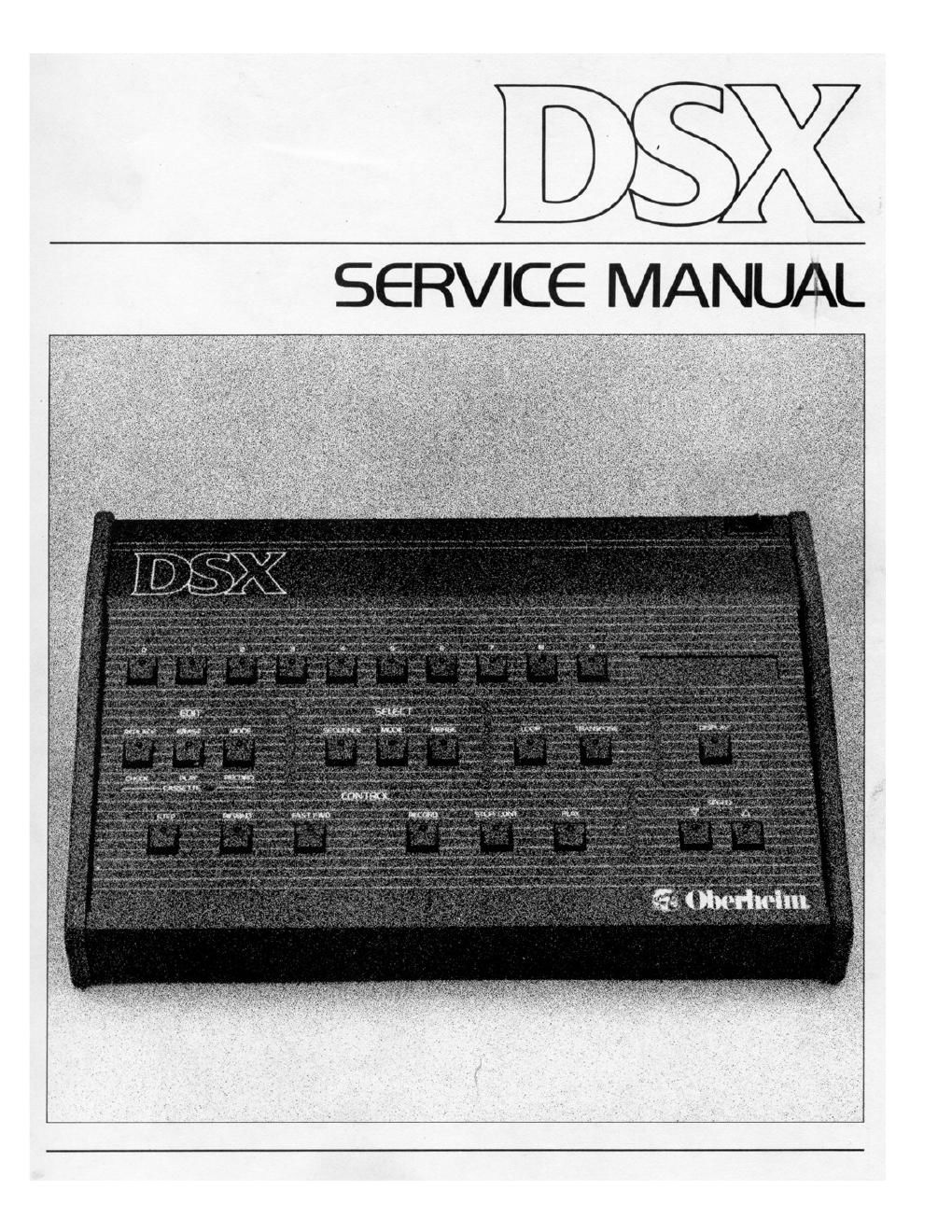 oberheim dsx service manual