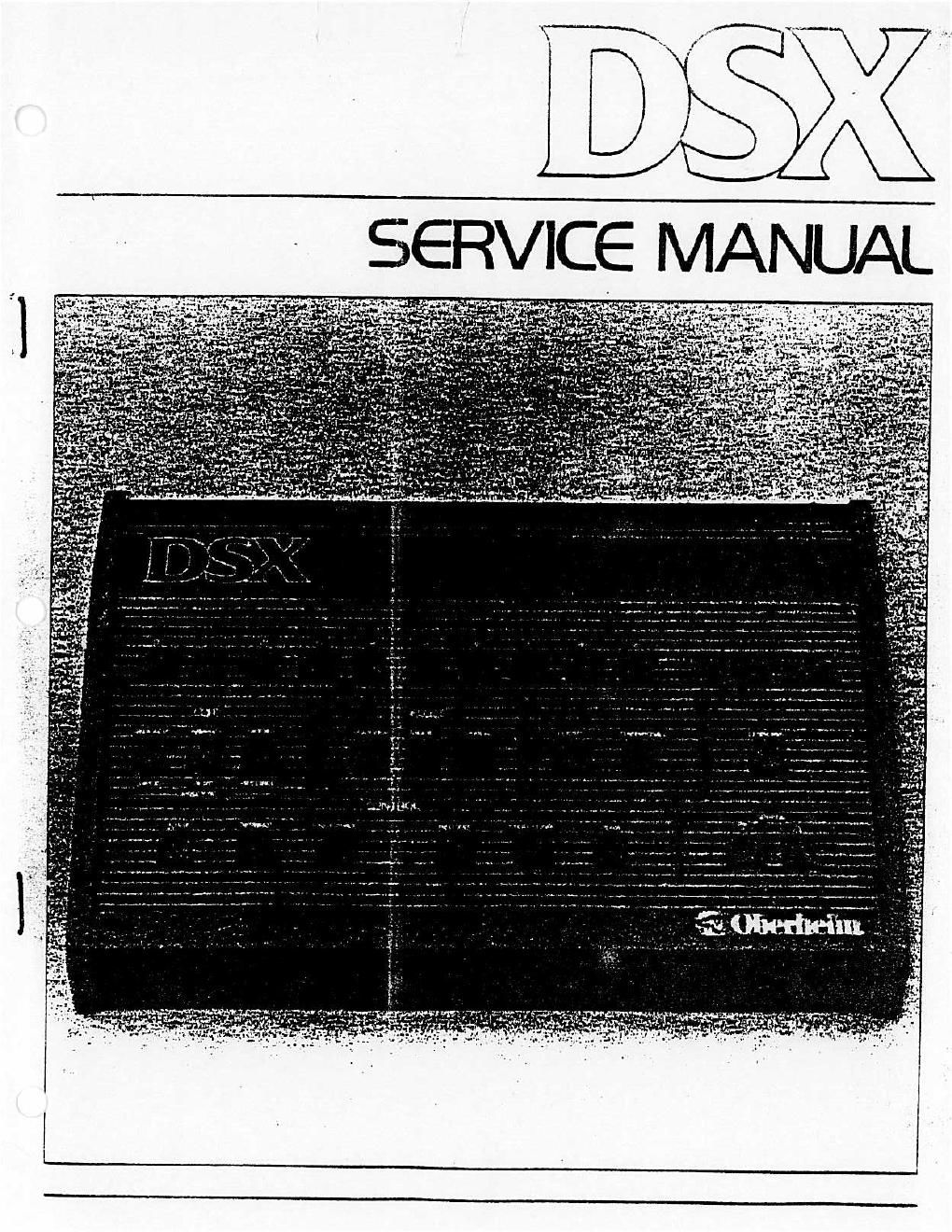oberheim dsx service manual 2