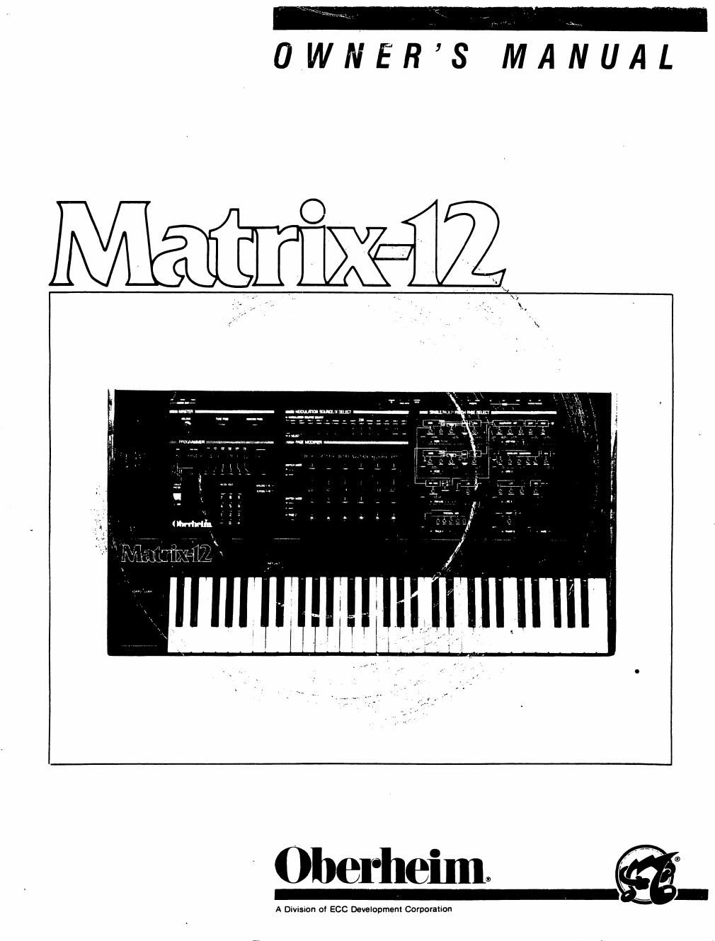 oberheim matrix 12 owner manual