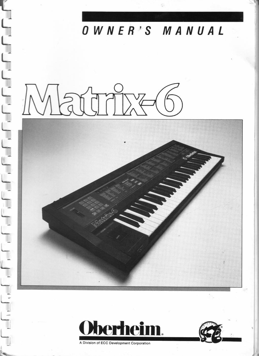 oberheim matrix owner manual