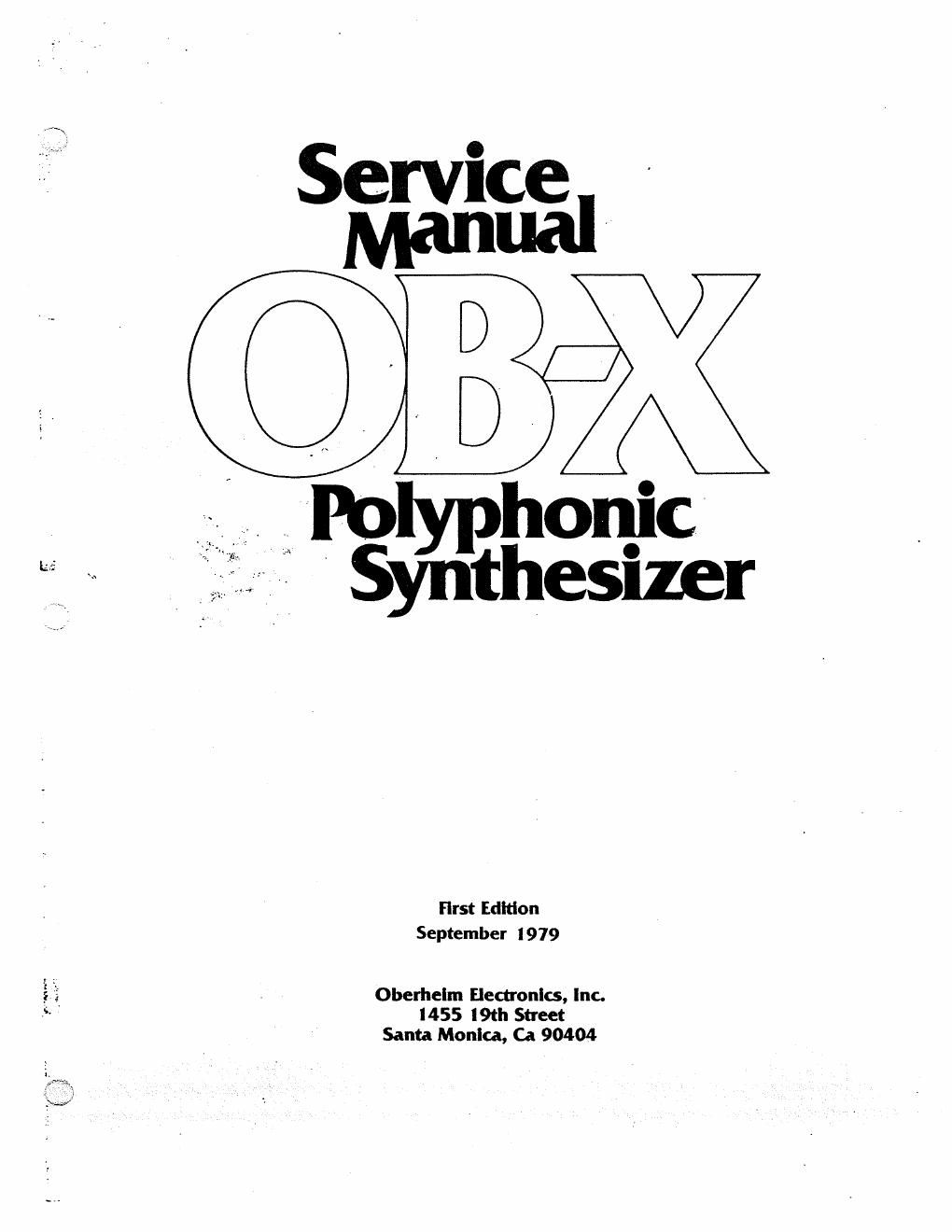 oberheim ob x service manual