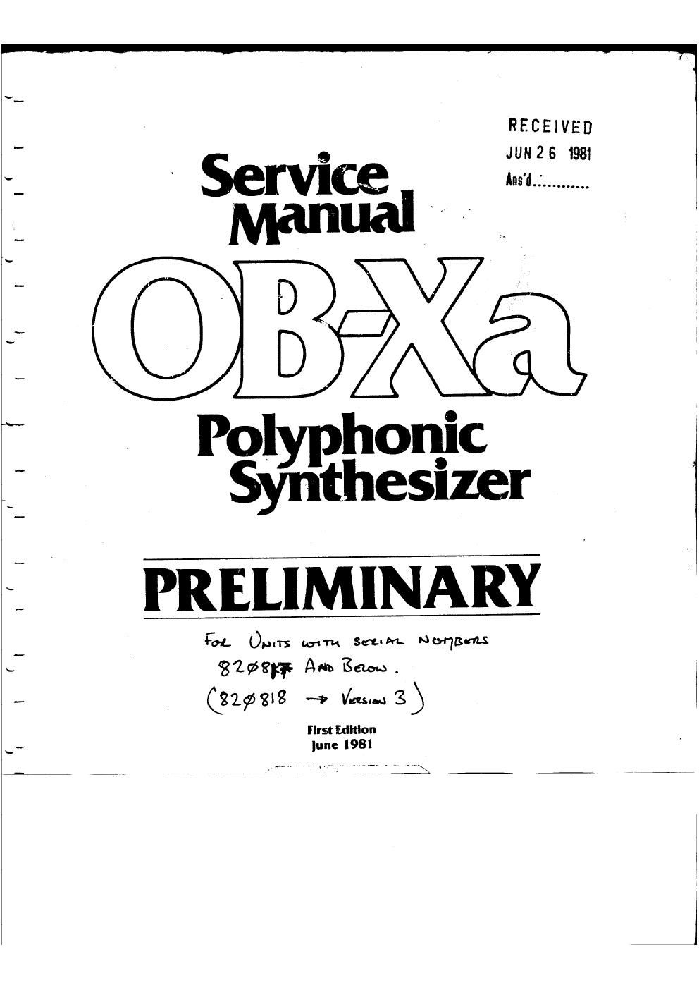 oberheim ob xa service manual