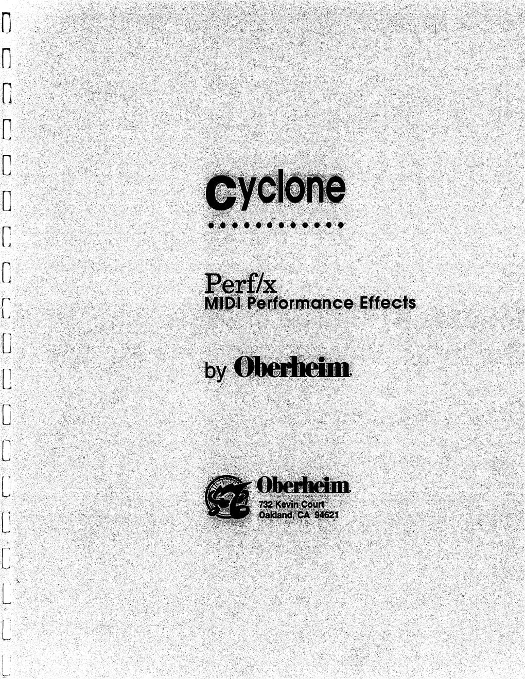 oberheim perf x cyclone users manual