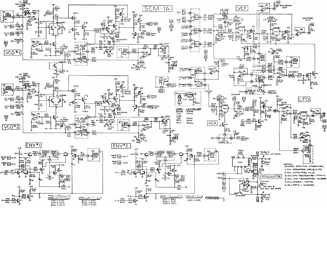 oberheim sem 1a schematic