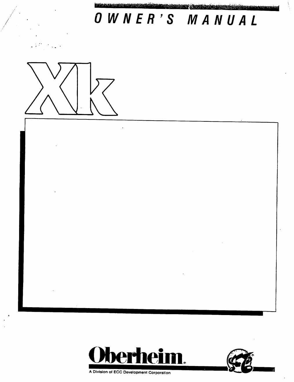 oberheim xk owners manual