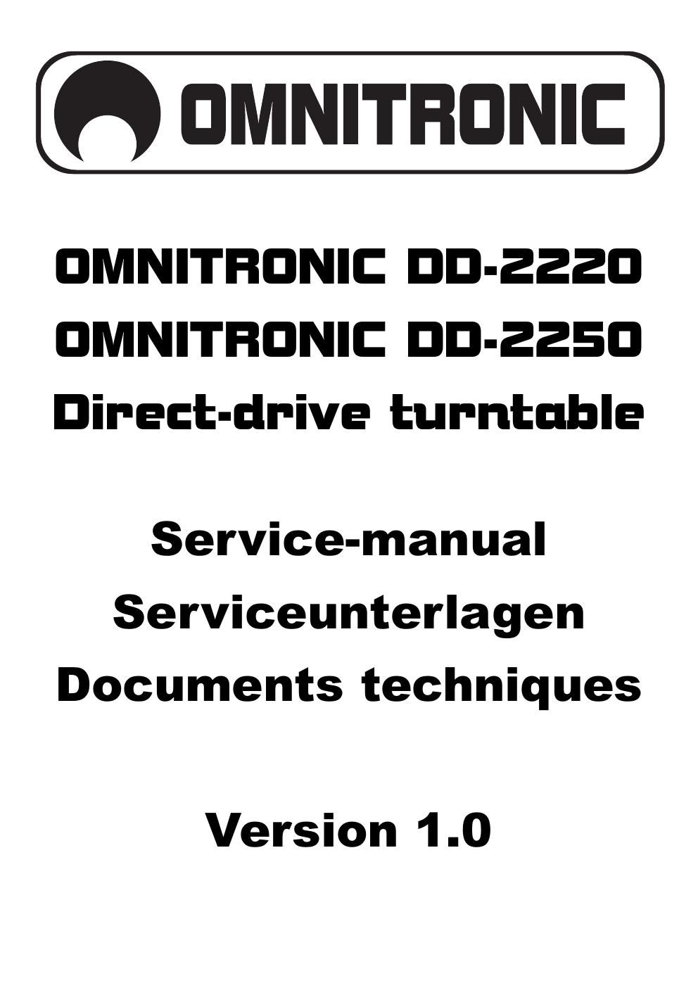 omnitronic dd 2220 dd 2250 service manual