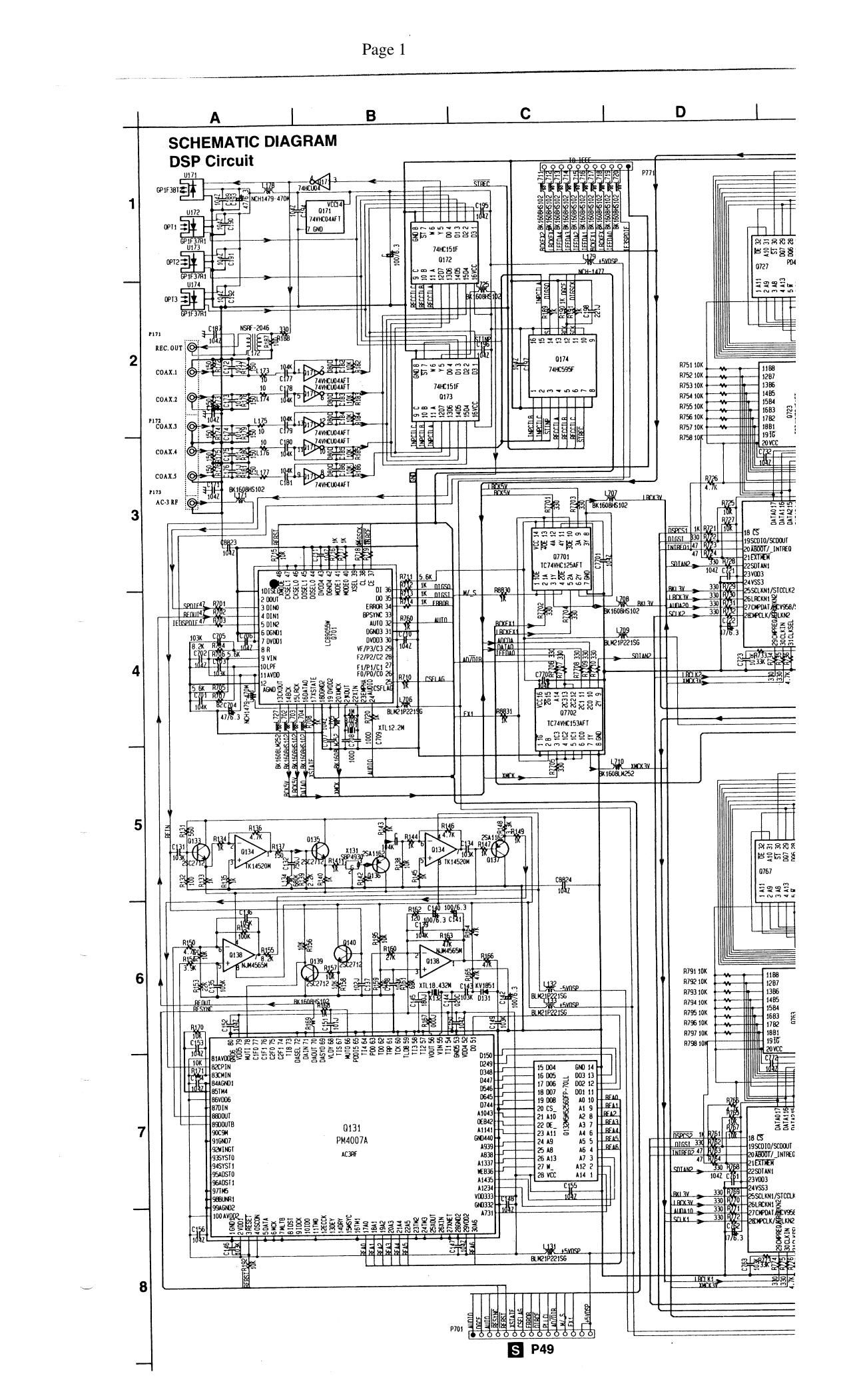 Onkyo 989 DSP Schematic