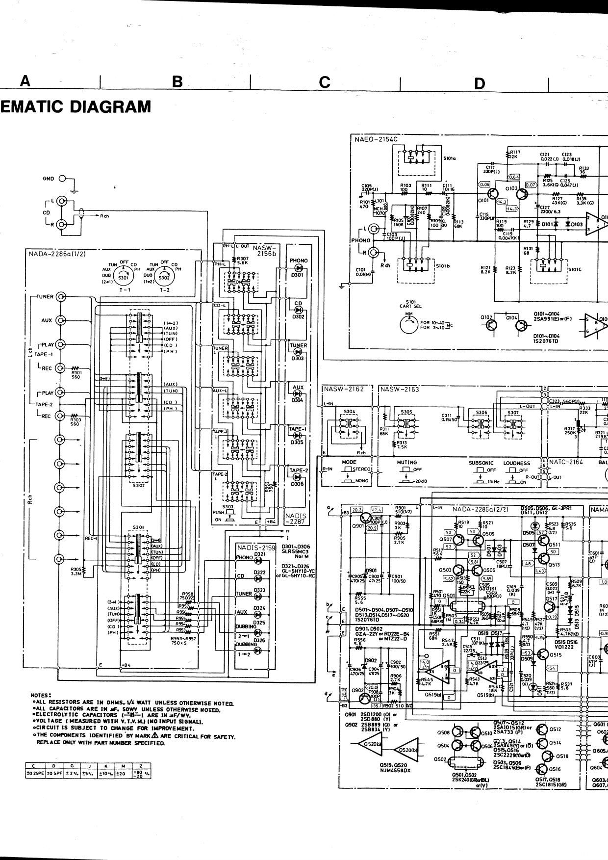 Onkyo A 8270 Schematic