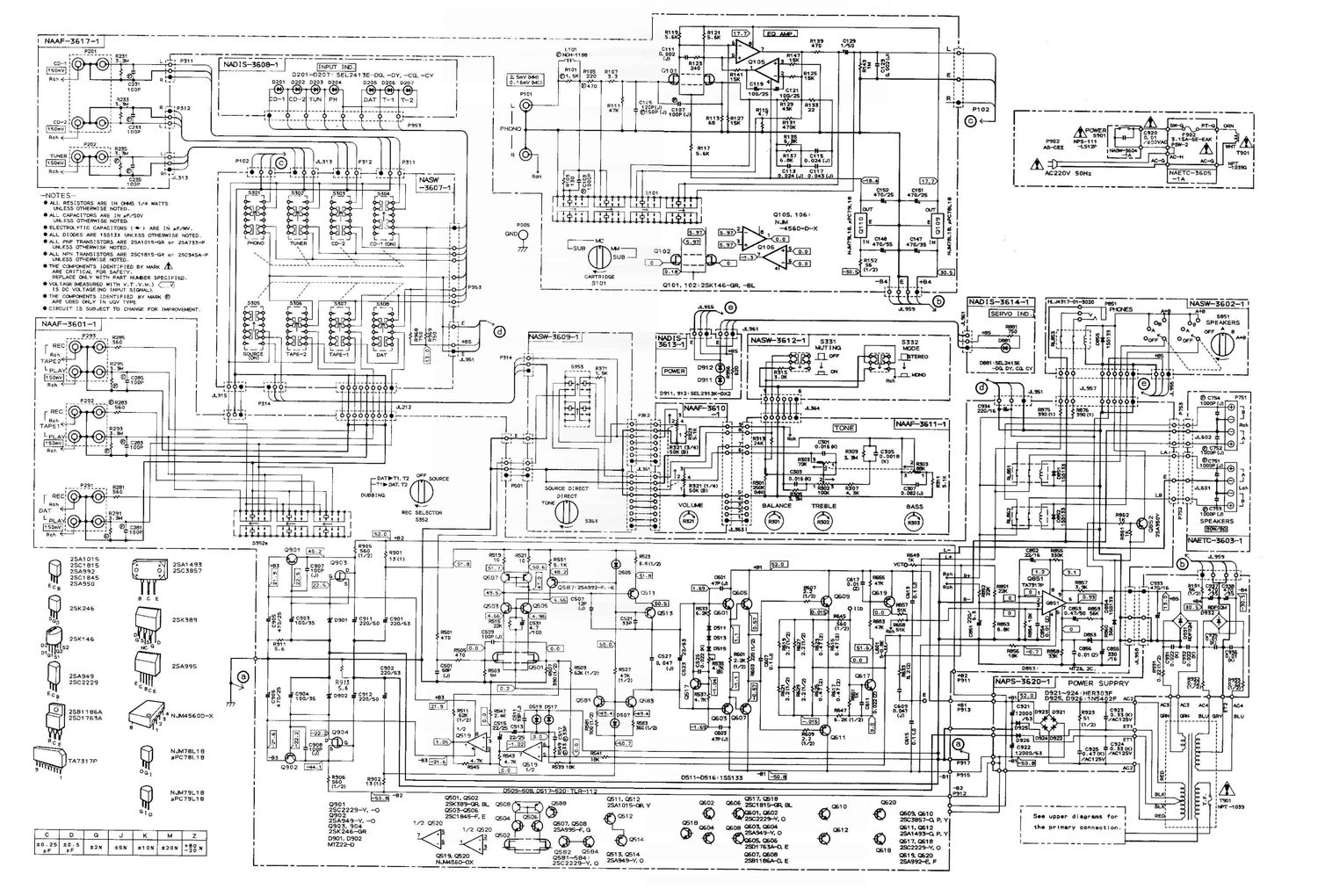 Onkyo A 8650 Schematic