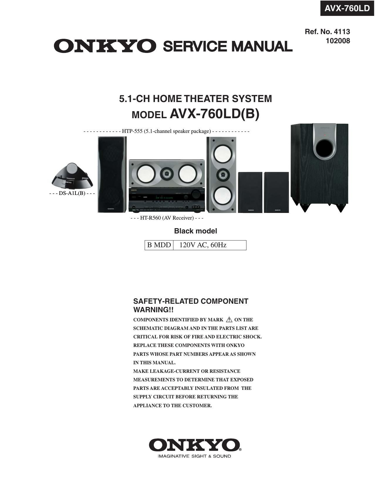 Onkyo AVX 760 LD Service Manual