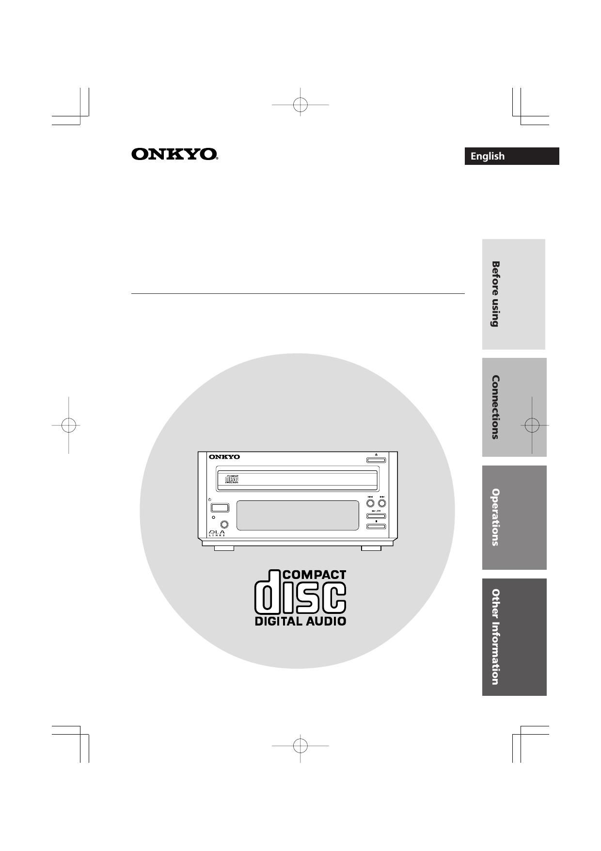 Onkyo C 701 A Owners Manual