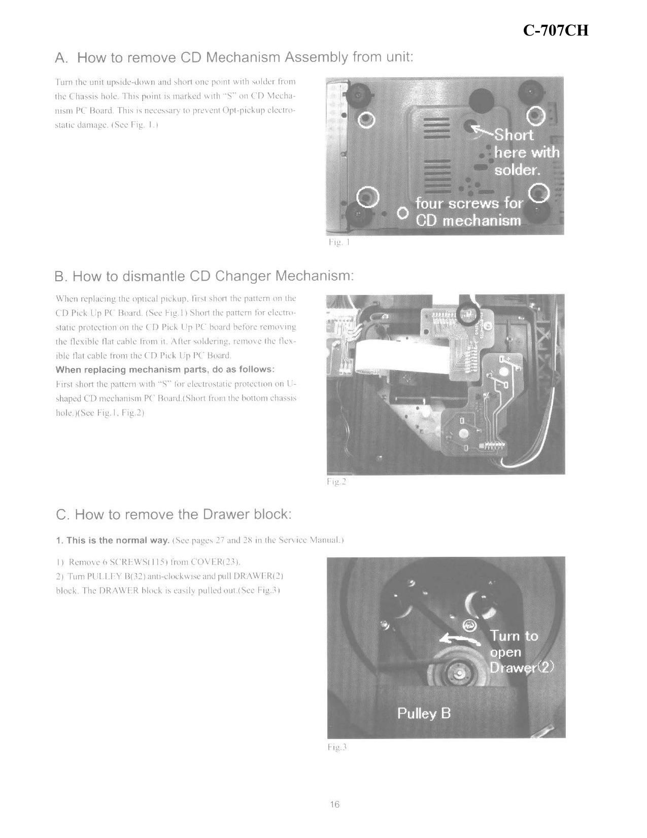 Onkyo C 707 CH Service Manual