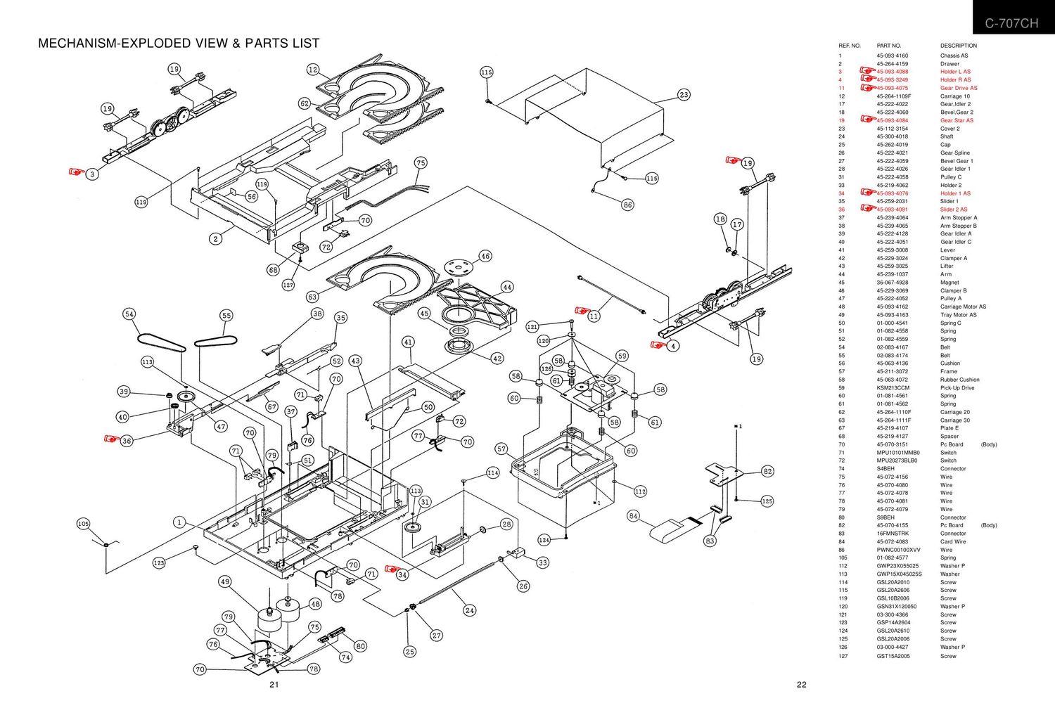 Onkyo C 707 Schematic