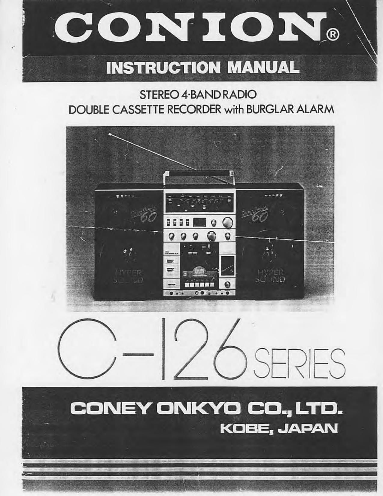 Onkyo CONION C 126 Owners Manual