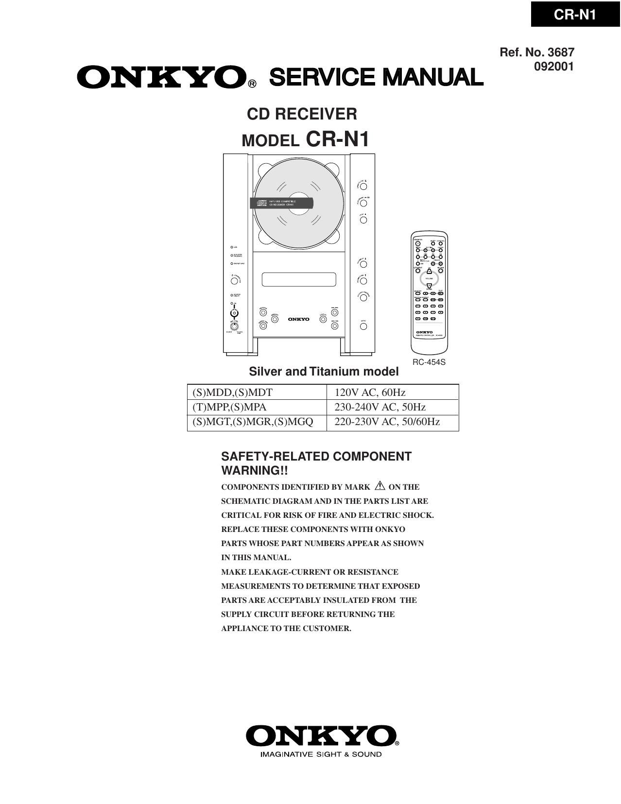 Onkyo CRN 1 Service Manual