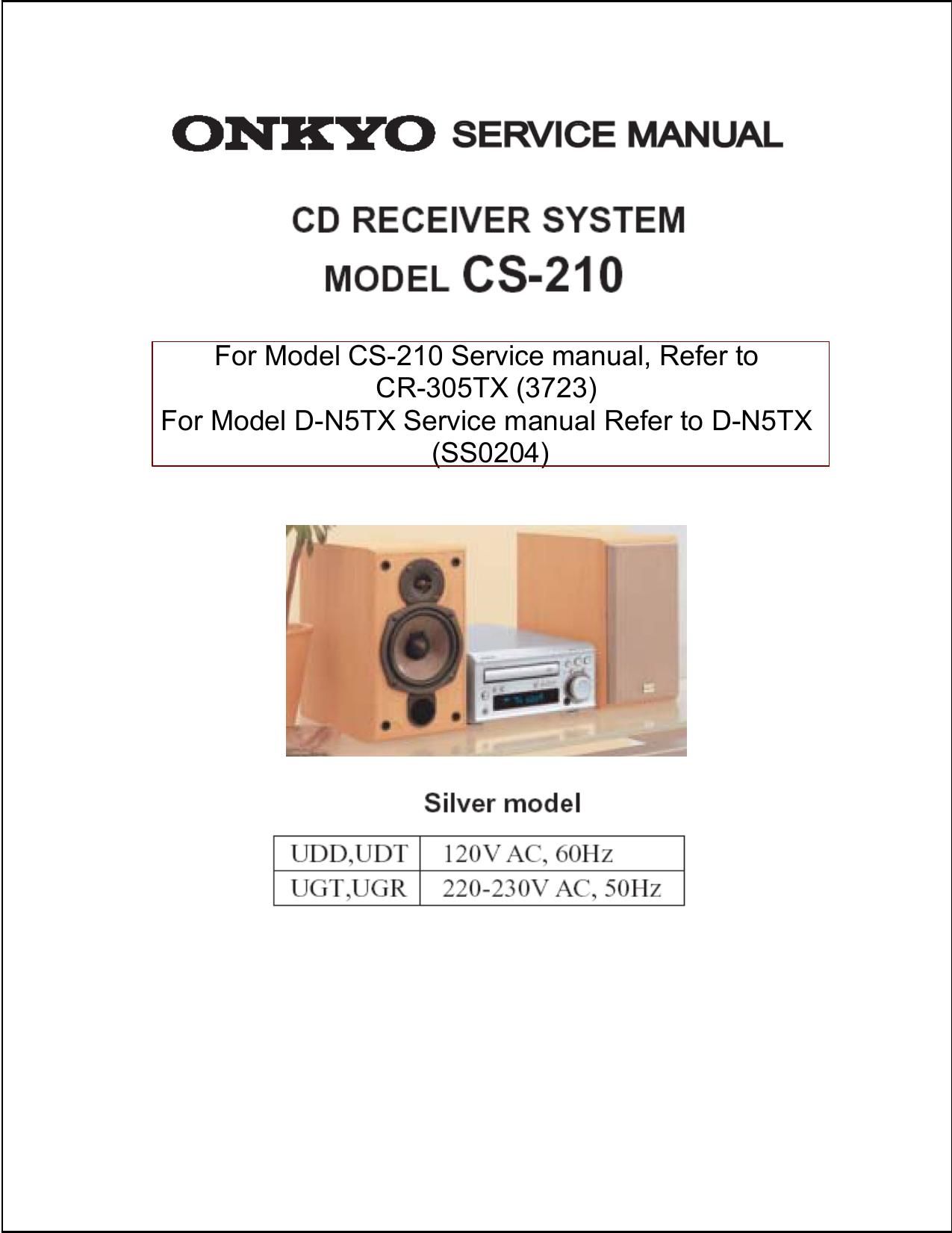 Onkyo CS 210 Service Manual