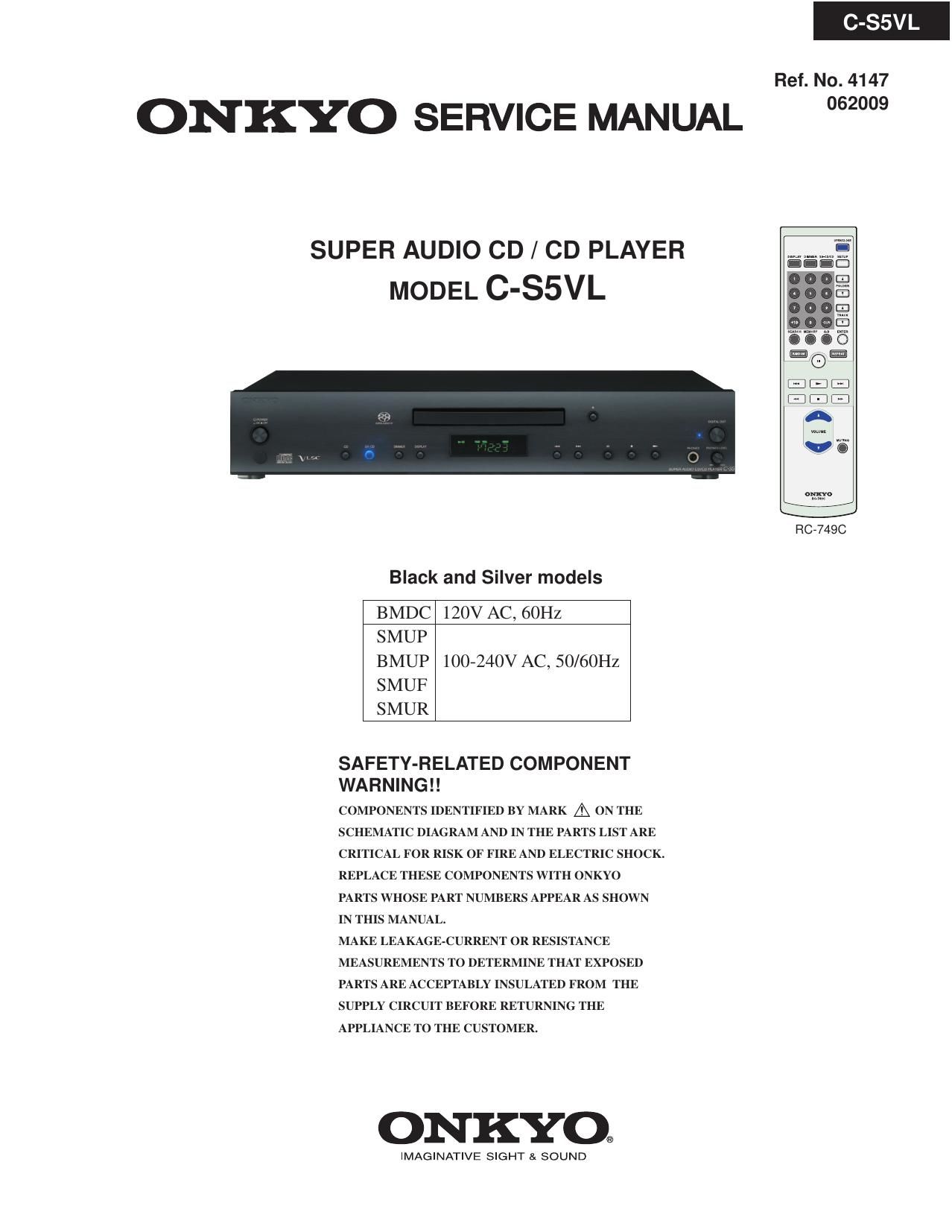 Onkyo CS 5 VL Service Manual