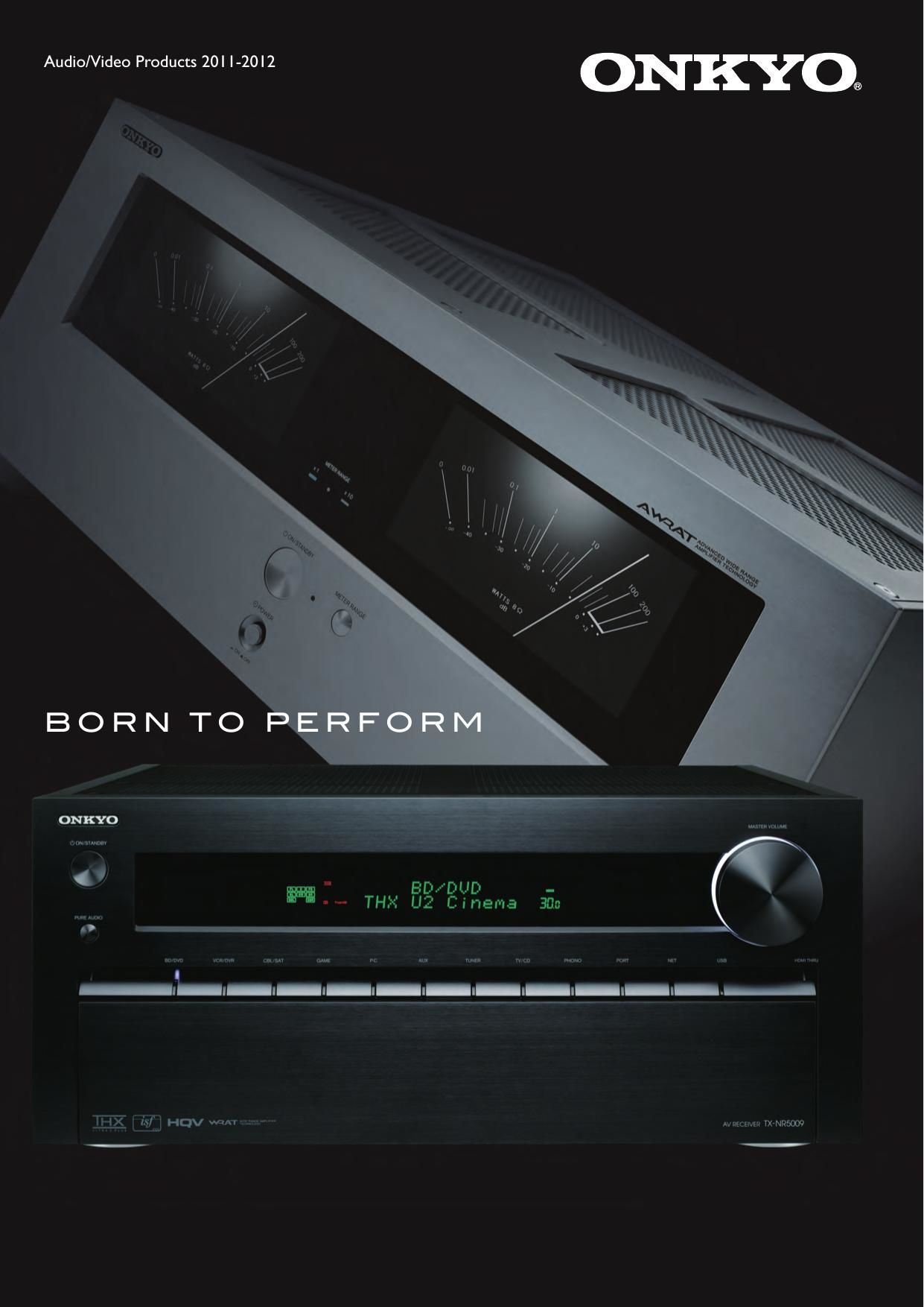 Onkyo AV PRODUCTS 2011 12 Catalog