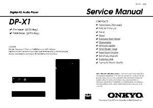 Onkyo DP X1 digital audio player service manual