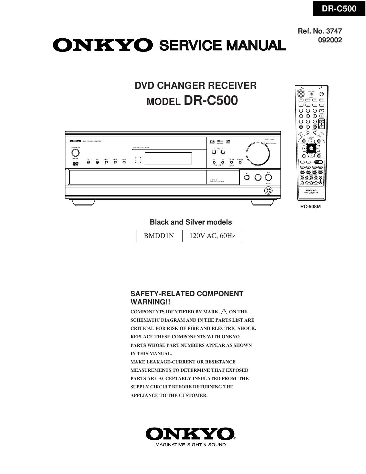 Onkyo DRC 500 Service Manual