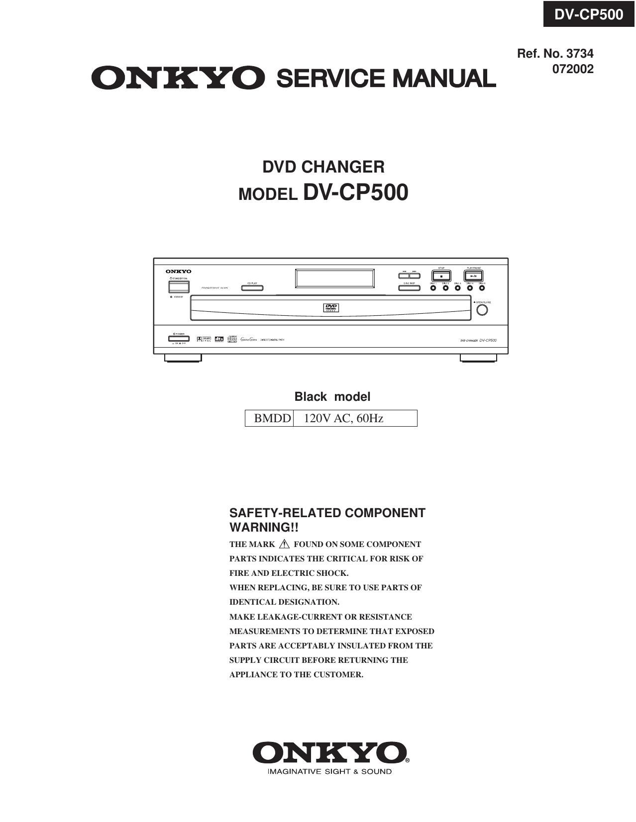 Onkyo DVCP 500 Service Manual