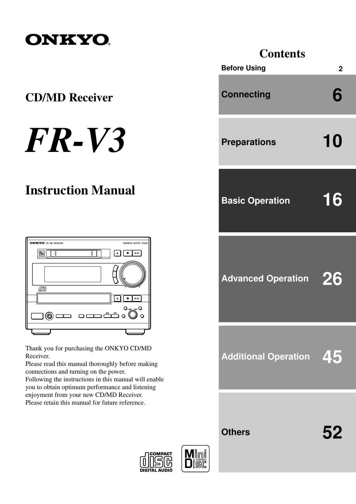 Onkyo FRV 3 Owners Manual 2