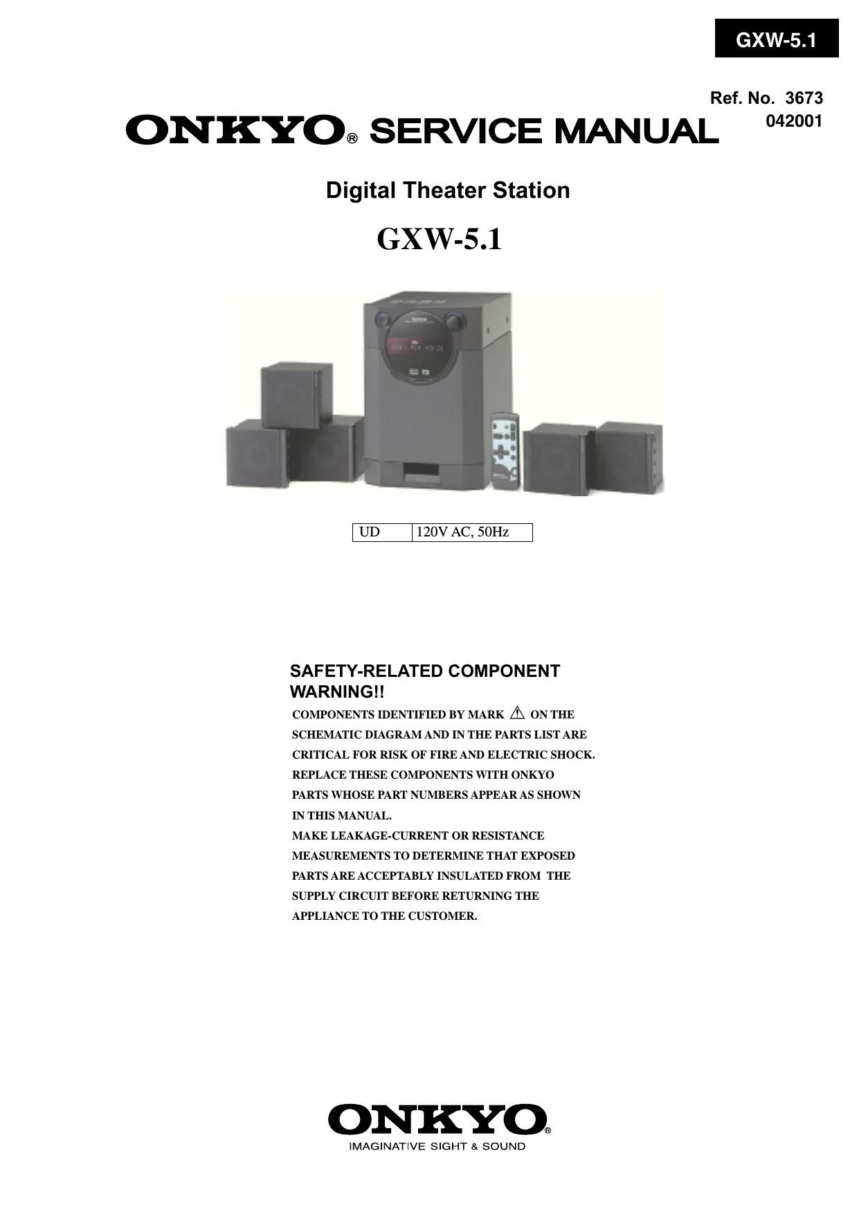 Onkyo GXW 5.1 Service Manual