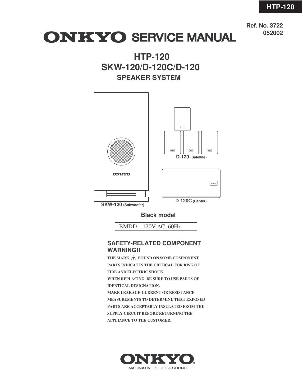 Onkyo HTP 120 Service Manual