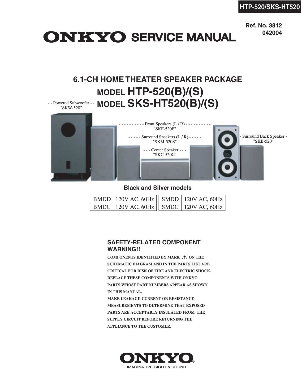 Onkyo HTP 520 Service Manual