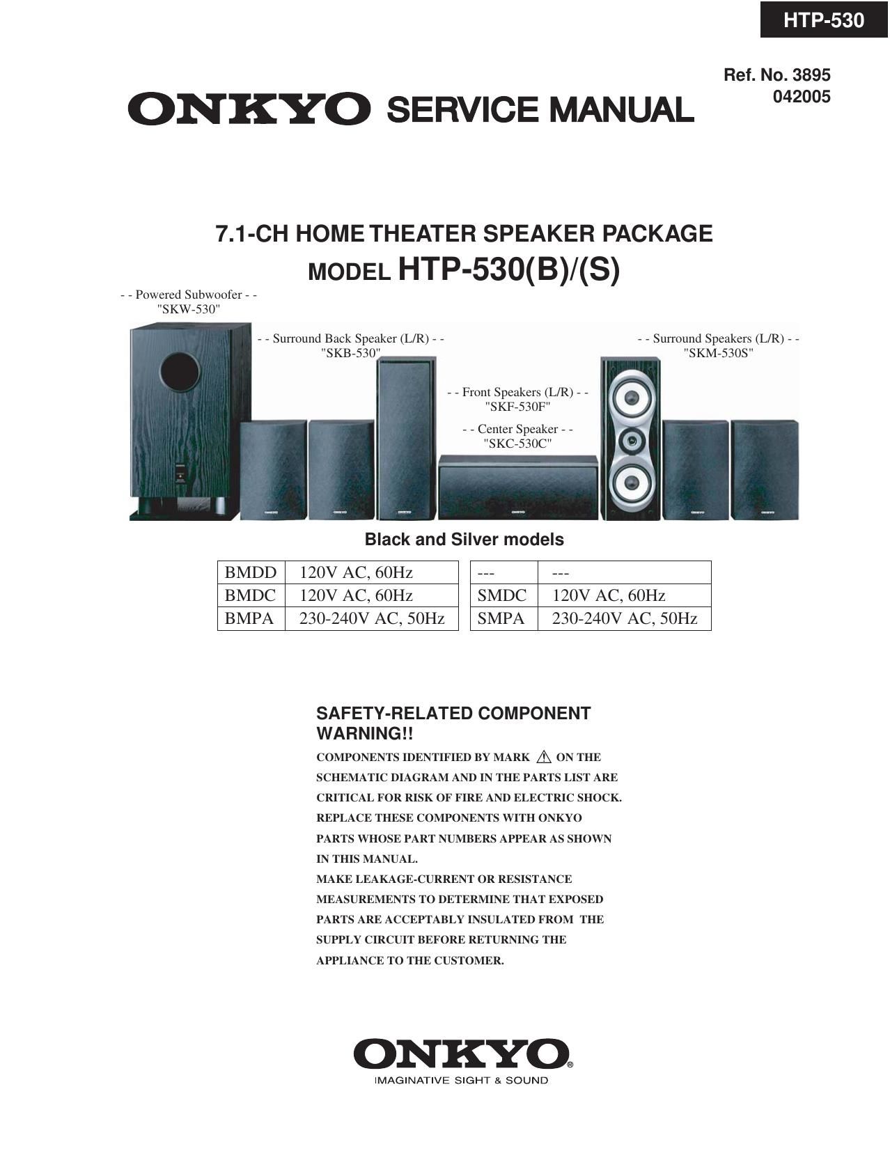 Onkyo HTP 530 Service Manual