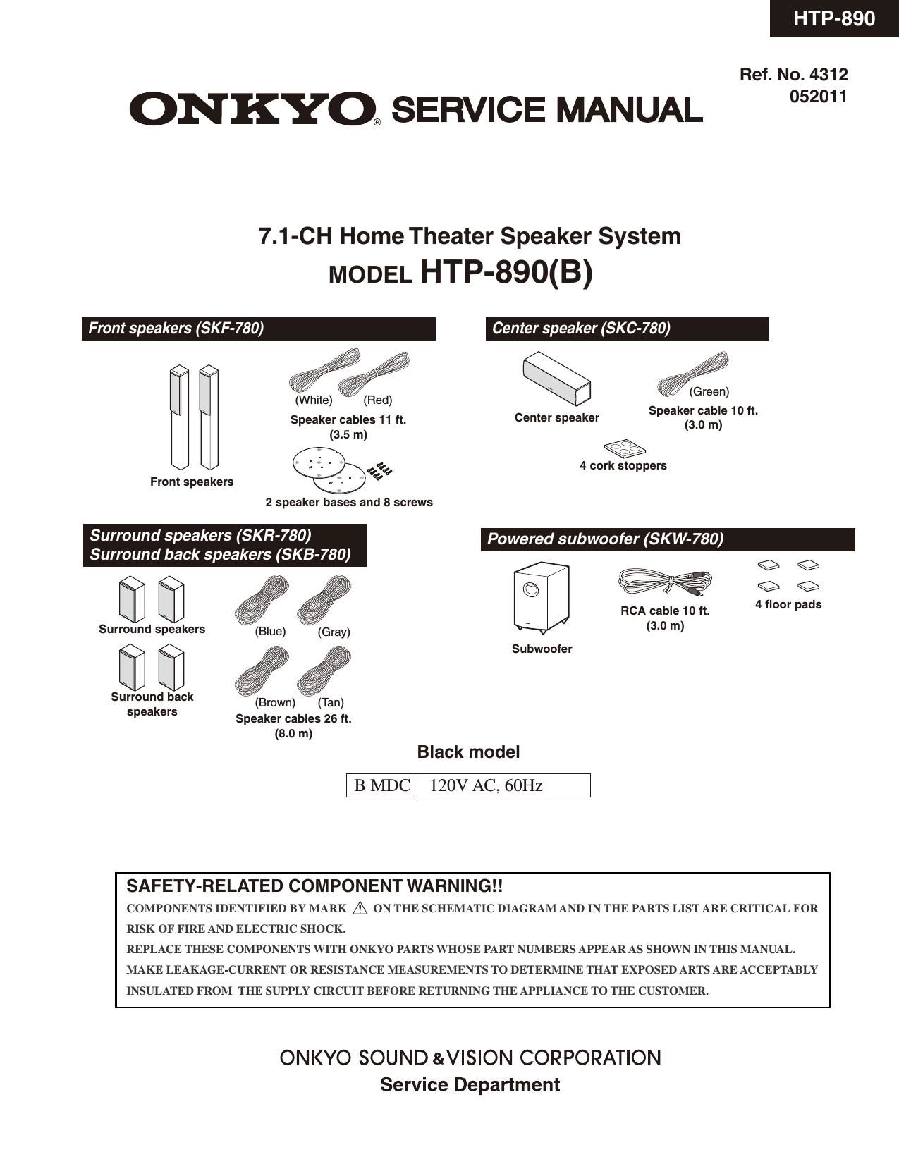 Onkyo HTP 890 Service Manual 2