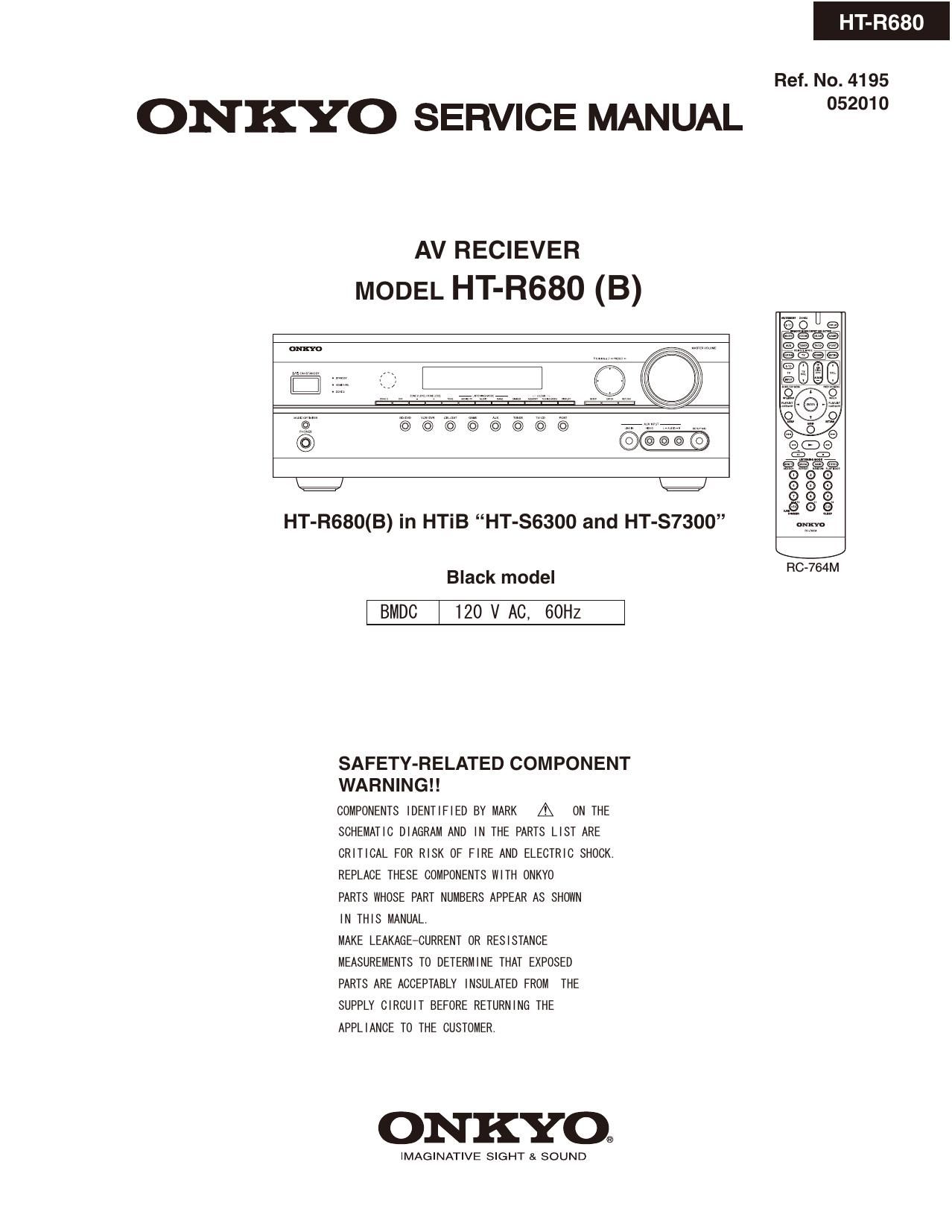 Onkyo HTR 680 Service Manual