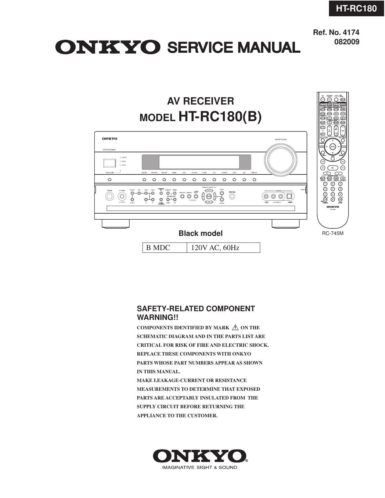 Onkyo HTRC 180 Service Manual