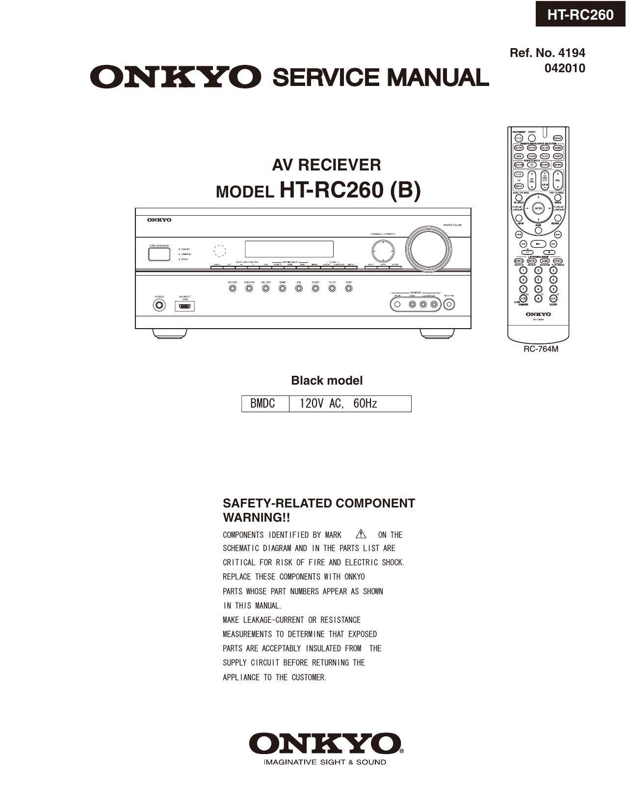 Onkyo HTRC 260 Service Manual