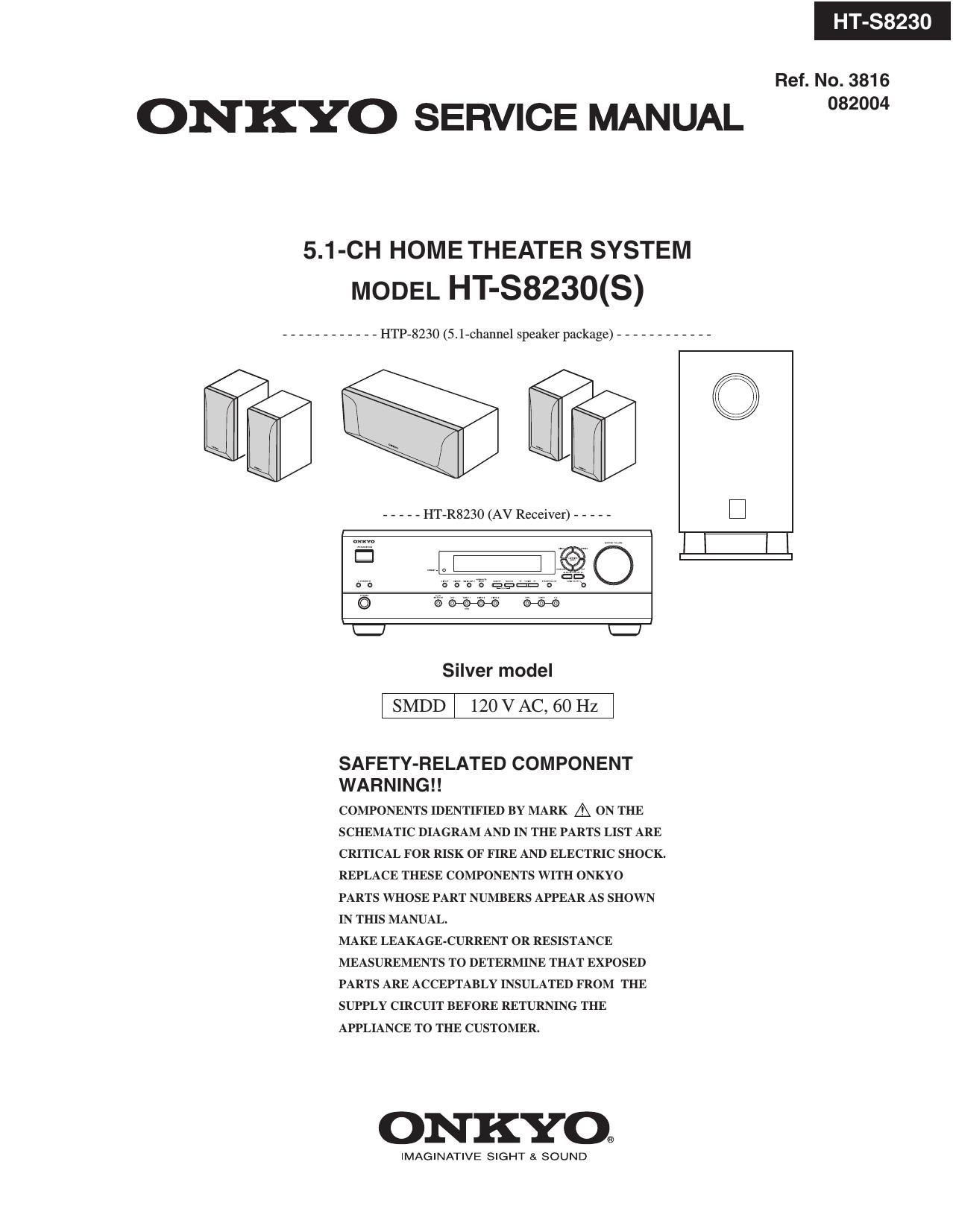 Onkyo HTS 8230 Service Manual