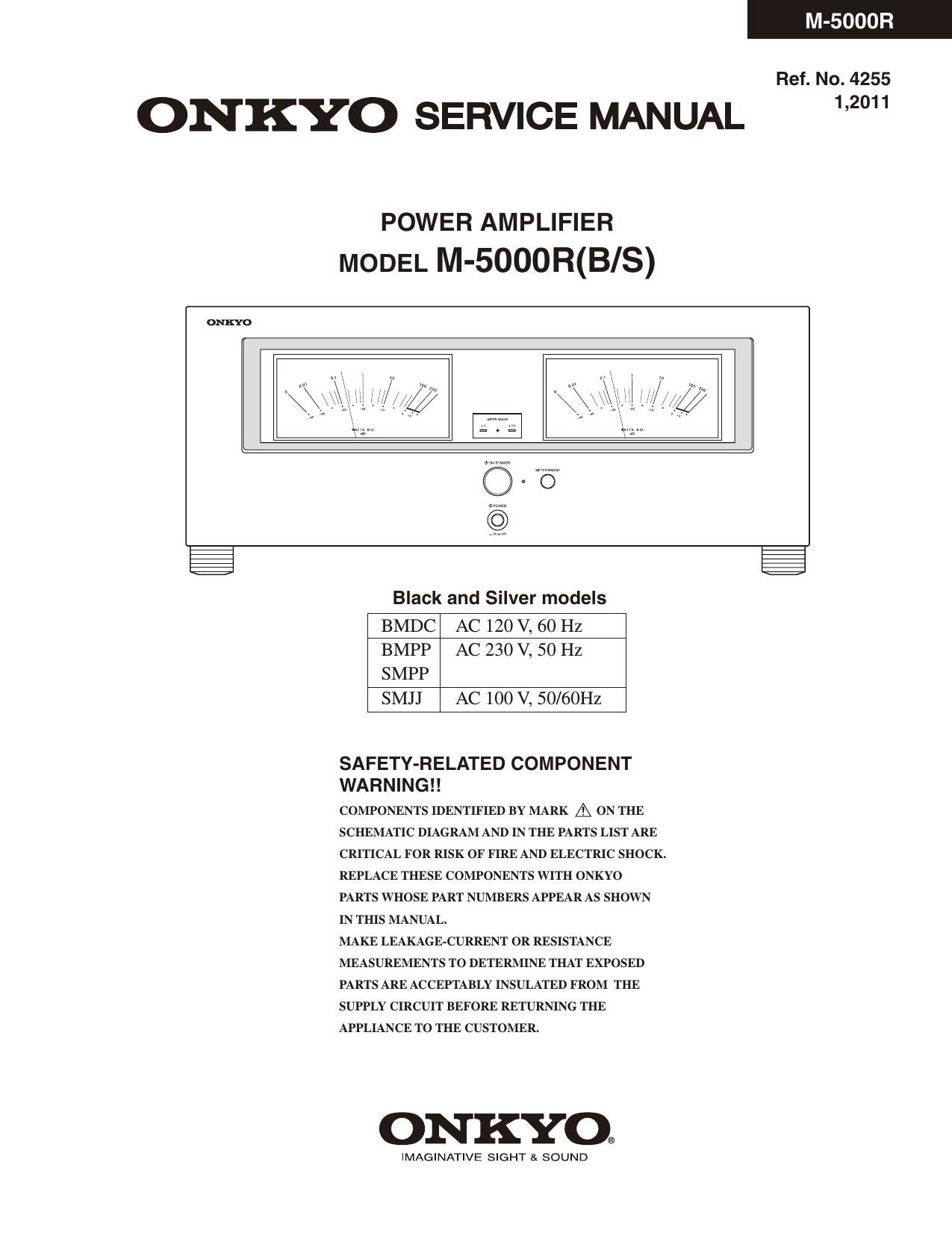 Onkyo M 5000 R Service Manual