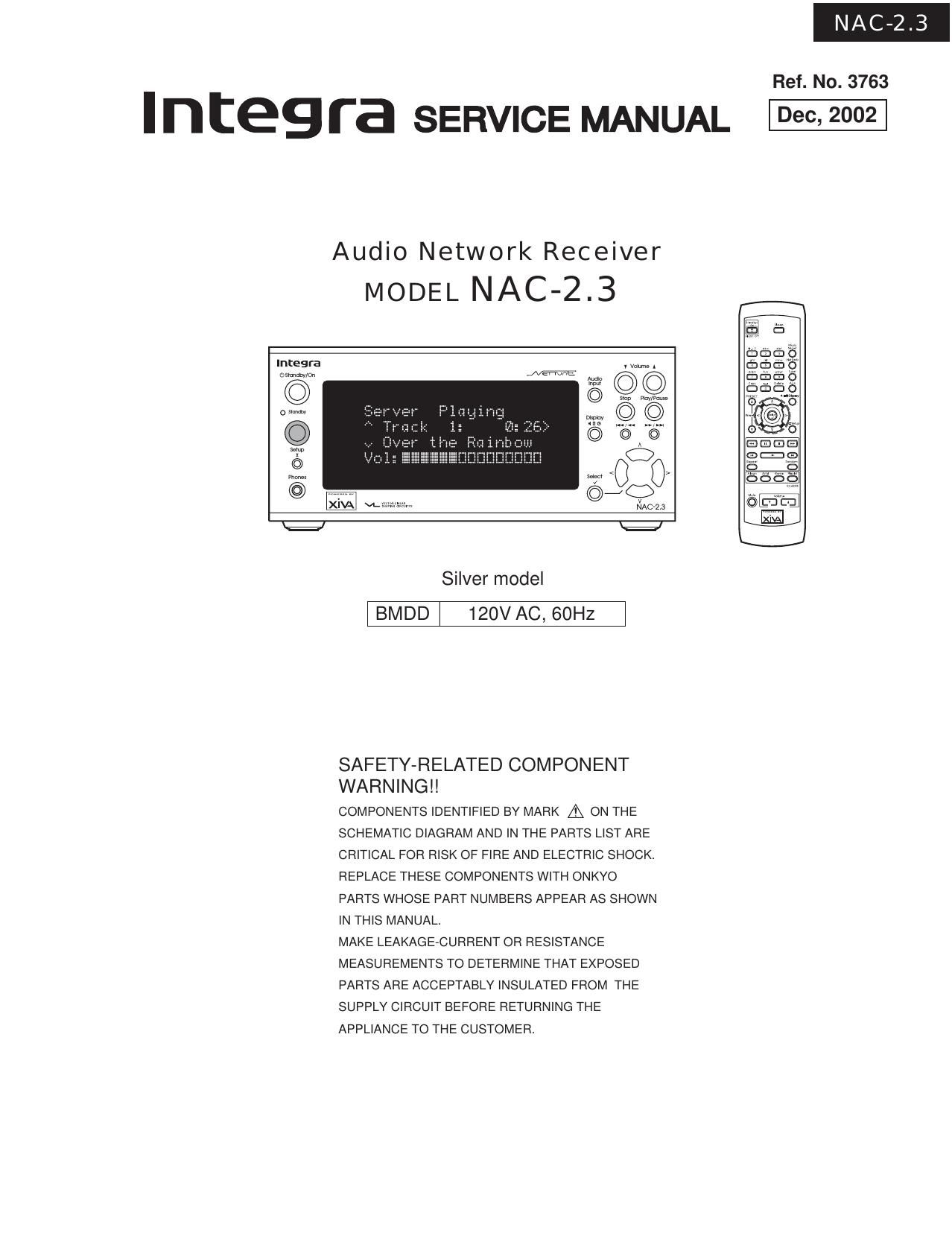 Onkyo NAC 2.3 Service Manual
