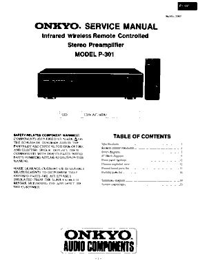 Onkyo P 301 Service Manual
