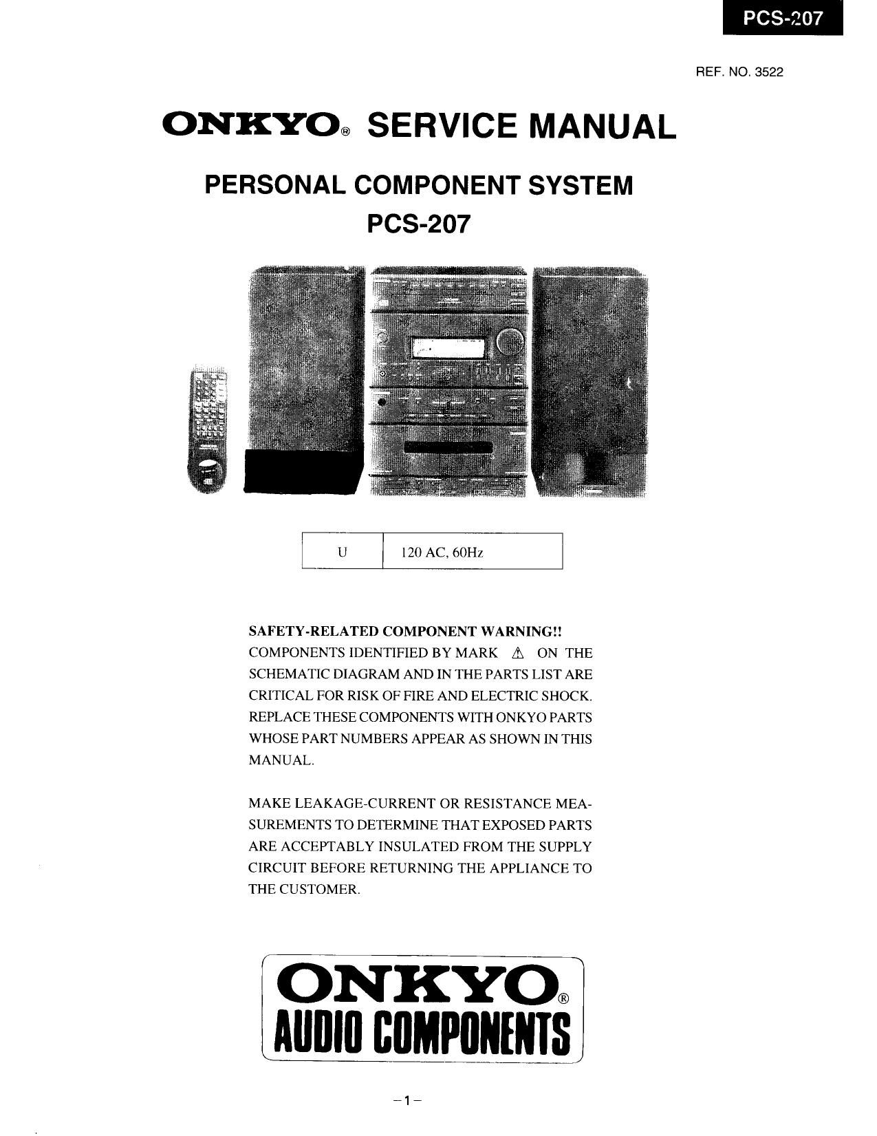 Onkyo PCS 207 Service Manual