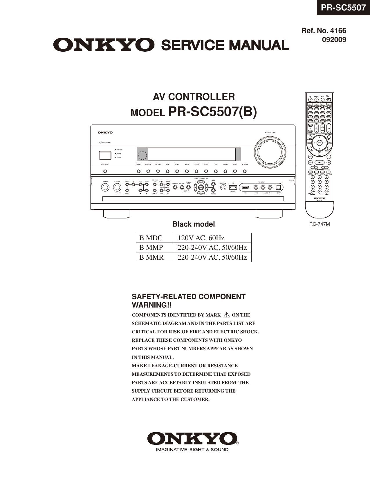 Onkyo PRSC 5507 B Service Manual
