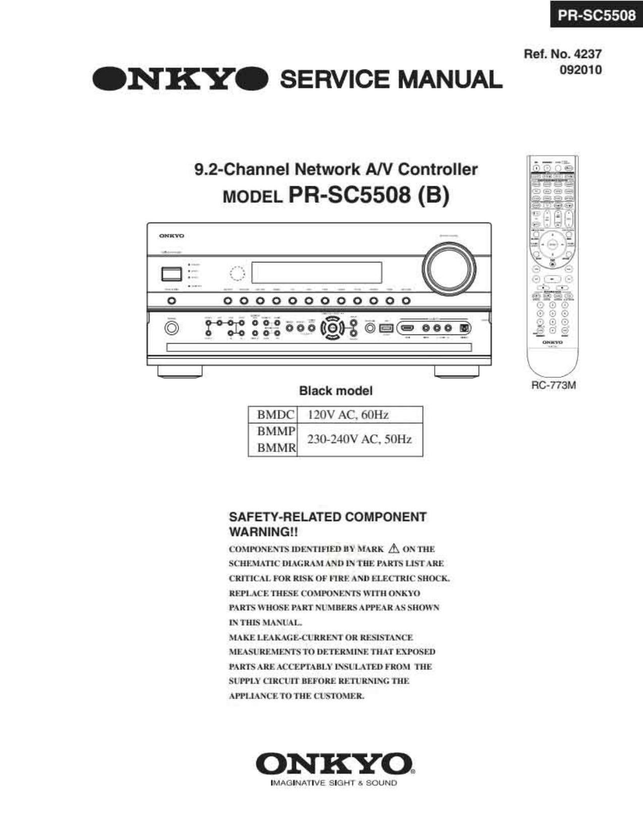 Onkyo PRSC 5508 Service Manual