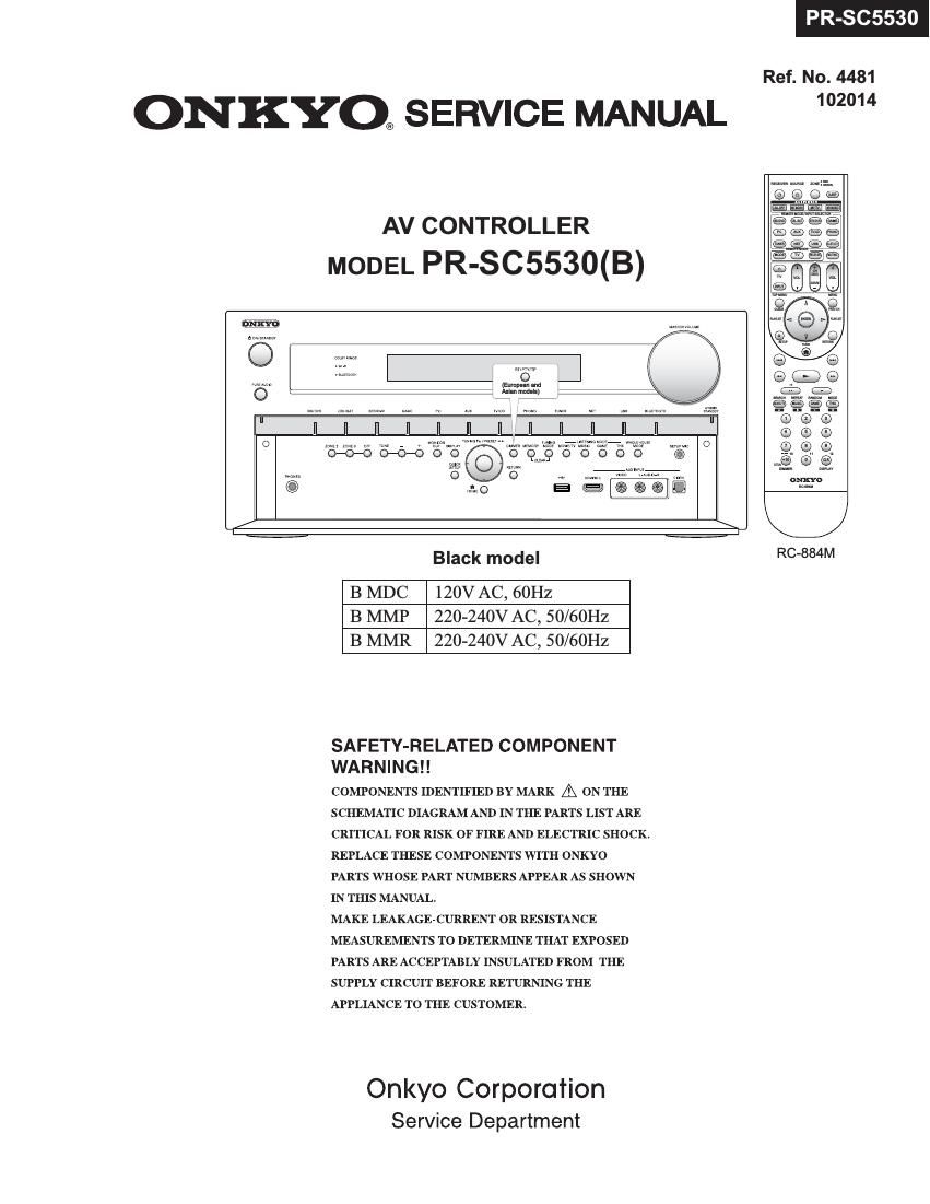 Onkyo PRSC 5530 Service Manual