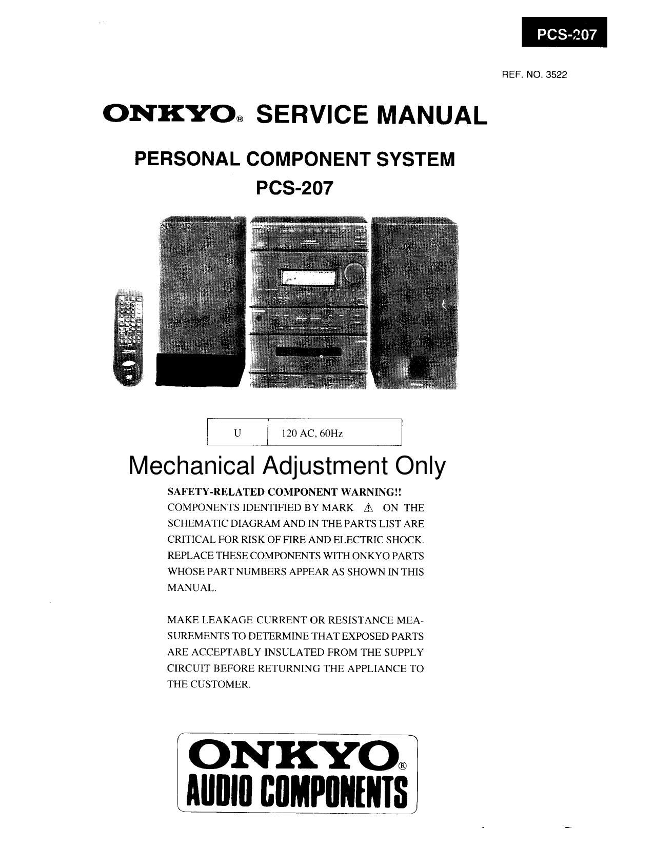 Onkyo PSC 207 Service Manual