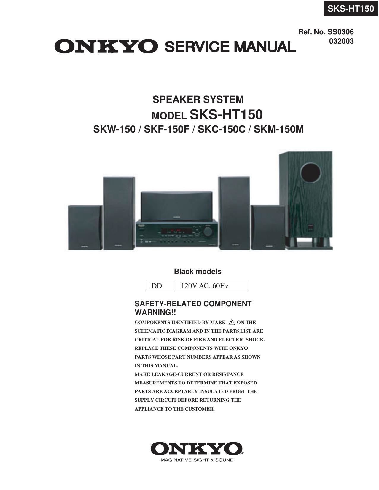 Onkyo SKSHT 150 Service Manual