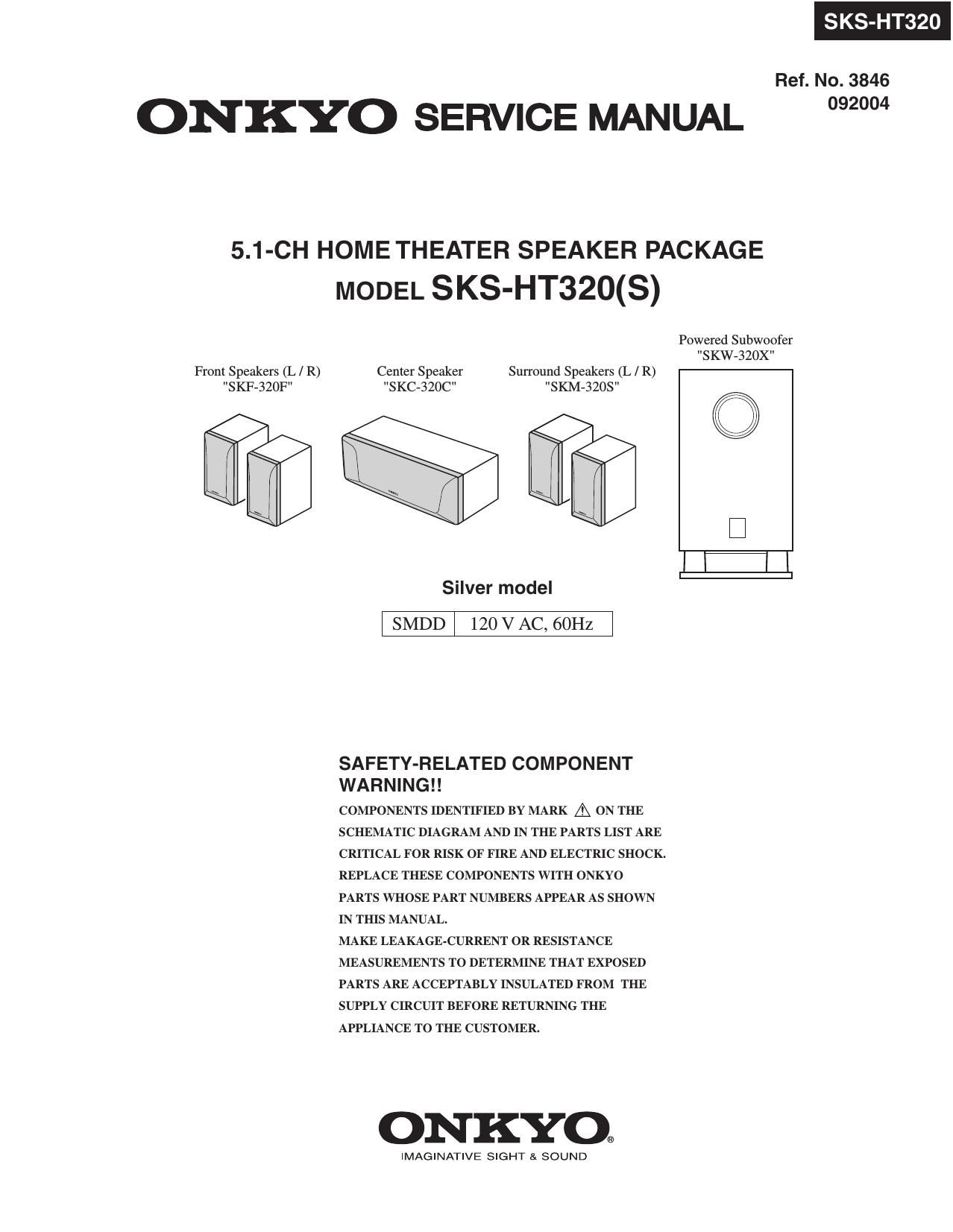 Onkyo SKSHT 320 Service Manual