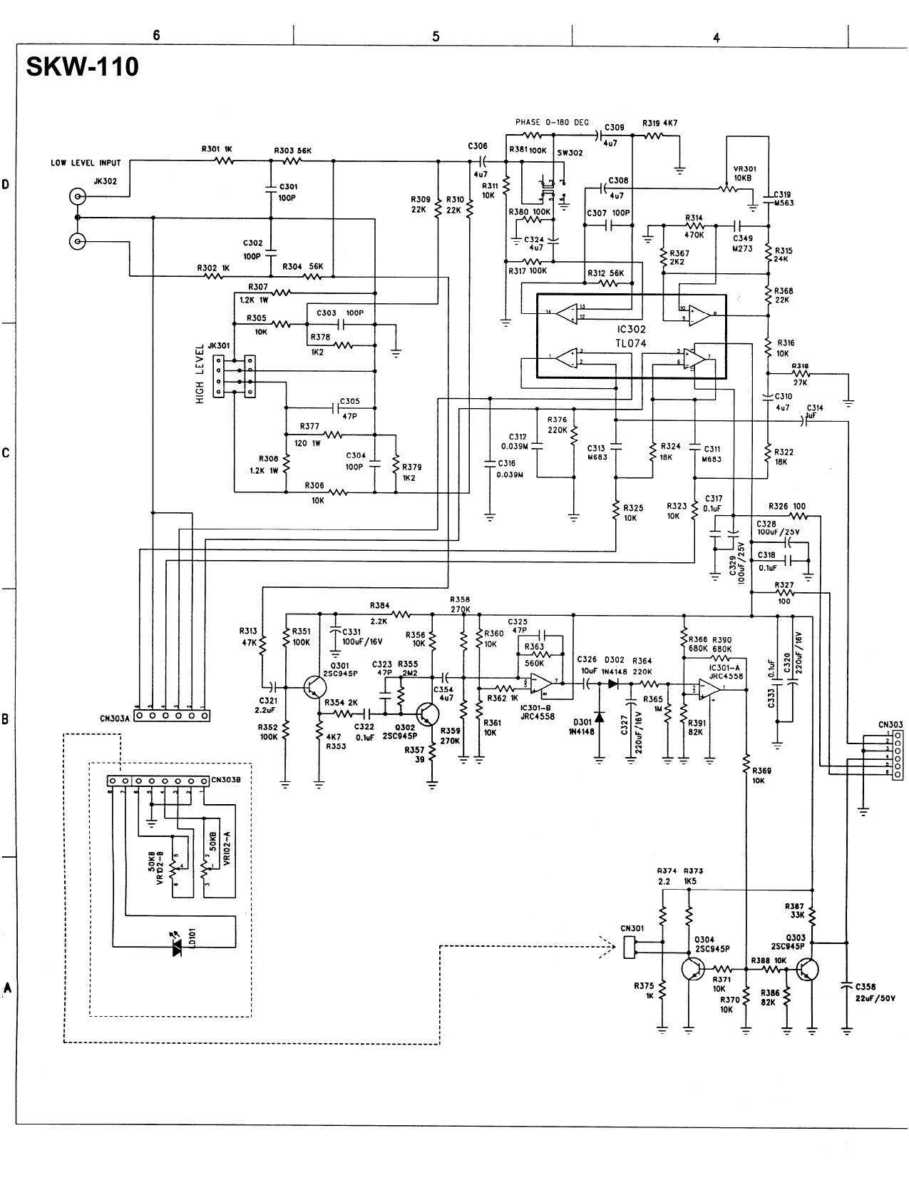 Onkyo SKW 110 Schematic